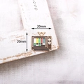 Retro color bar TV enamel charm in zinc alloy, 20mm x 20mm vintage DIY pendant - 4# TV Set (F032) / 10 Pieces Pack