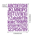 Purple vinyl alphabet and number stickers set 1.5 inch for festive gift decoration - Purple