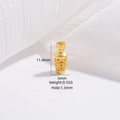 Macro view of gold hollow bottle spacer bead with size 11.4mm and weight 0.55g - Style E: Gold 5*11.4mm