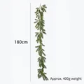 Deep green 180cm artificial Christmas pine garland weighing 400g for holiday decoration - 180CM Pine Needle Style (N8166Z)