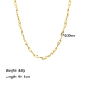 18k gold plated paperclip chain necklace for women with weight and size specifications - Necklace
