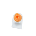 Flesh-toned silicone ear model for piercing practice on clear acrylic display stand - Meat Color (Right Ear) With Stand