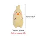 Plush yellow duck pet toy with catnip, size approx. 11cm x 5.5cm, weight 10g - Duck