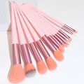 10-piece pink makeup brush set with rose gold ferrules and soft gradient bristles - 13Pcs Soft Pink Brush Set