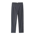 Women's chic grey pinstripe casual trousers with straight cut and professional finish - XS / Grey Stripe