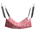 Breathable pink cat hammock for cages with cartoon prints and metal hanging hooks - S / Red Cat Thin Style