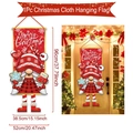 Kerstkabouter deurbanner met 96 cm x 52 cm afmetingen en hangende presentatie - 96cmx52cm / Gnoom Sneeuwvlok Kerstsok