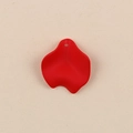 Elegant red acrylic flower petal earring component with a glossy pearlized finish - 10Pcs Medium / Red
