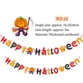 Bannière Halloween avec citrouilles orange et texte Happy Halloween sur papier épais - zw-10 Bannière Pumpkin Man Happy Halloween