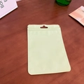Mint green matte resealable storage bag with hanging hole and zipper seal design - Mint Green