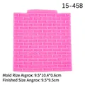 Rosa Silikonform mit Ziegelmauer-Textur für DIY-Fondant und Schokoladenkuchen-Ränder - Ziegelwand Textur Stil (15-458) / Rosa