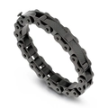 Bracciale da uomo in acciaio inossidabile nero opaco con inserti in fibra di carbonio - Stile Nero (KB169322-KFC)