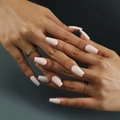 Unghie finte corte opache a forma di bara in rosa pallido per manicure - Rosa Nude Opaco (JP2229)