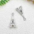 Antique silver Eiffel Tower alloy charms for DIY necklaces and bracelets making - Triangle Eiffel Tower (20x13mm)