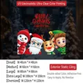 Christmas snowman and reindeer static window stickers for festive holiday glass decoration - Static Cling No Glue / 40*40cm