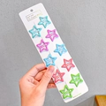 Set of 10 star-shaped BB hair clips in five candy colors for girls and children - 7# Solid Color Star 10-Piece Set 2