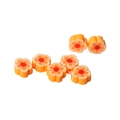 Vibrant orange polymer clay plum blossom spacer beads for DIY jewelry making - Orange Plum Blossom