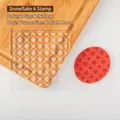 Acrylic snowflake cookie mold SY0126 with pattern press for holiday baking and clay craft - Snowflake Type A Stamp