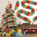 50ft festive Christmas tinsel garland with red, green and gold metallic foil tinsel - 5 Meters / Red Green Gold
