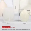 Abstrakte Kleid Kerzen Silikonform mit fertiger Kerze und Maßen von 58x42x80mm - Abstraktes Kleid Kerzenform LZ-383