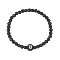 Fashionable black billiard lucky number 8 beaded bracelet for men and women - 6MM Lucky Billiards Black 8