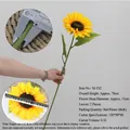 70cm Artificial sunflower with yellow petals and dark core for home decor - SJ-Z52 Large Single (15cm Diameter)