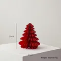 Red honeycomb folding paper Christmas tree decoration, 20cm height desktop ornament - 20cm Standard / Red
