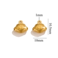 18K gold plated heart charm bracelet DIY pendant with traditional Fu character - Gold Lucky Bag