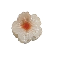 Translucent orange and white 4cm flower hair claw clip with fine glitter finish - Flower Core Hair Claw / Orange