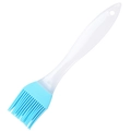 Pennello da cucina in silicone blu con manico bianco per barbecue e pasticceria - Pennello medio in silicone 17g (Blu)