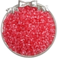 Pink semi-transparent glass beads for DIY jewelry making in a decorative silver tray - Style 38 4mm Red (150pcs)