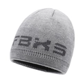 Berretto in maglia grigio chiaro con lettere FBXS per calore invernale all'aperto - Taglia unica / Grigio
