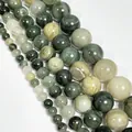 Natürliche grüne Grasstein Kristallperlen für DIY Schmuckherstellung in verschiedenen Größen - Polierte Rundperle/4mm/ca. 90 Stk.