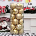 Palline di Natale color oro con texture lucide opache e glitterate in confezione - Lucido/Opaco/Glitter Misto / 6cm / Oro