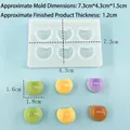 6-cavity bean-shaped silicone mold for chocolate and fondant DIY with size dimensions - 9115-Milk Bun