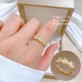 Adjustable Open Oval Row Diamond Style (Q520) Gold