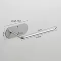 Wall-mounted brushed stainless steel paper towel holder with oval base for kitchen - 16cm Short Style / Silver