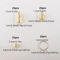 Golden braid hair accessories set with 25pcs of various metal cuff rings and charms - 100PCS (Boxed) #1 / Gold