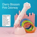 Bolígrafo de impresión 3D rosa garra de gato para niños con filamentos y base - Forma de Garra de Gato / Edición Garra de Gato - Rosa Cereza
