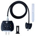 Black game controller style silicone protective case kit for power adapter and data cable - Black Game Controller / Five-Piece Set