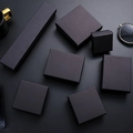 Classic black rectangular jewelry gift boxes for necklaces in a professional flat lay style - Black Gift Box (7x9x3cm)