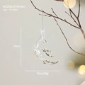 Clear acrylic reindeer antler ornament with gold sequins for Christmas tree decor 15x10cm - Antlers (WL2022-67)