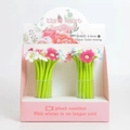 32pcs creative rose flower gel pens with 0.5mm black ink and pink display box - Small Daisy-Black Ink
