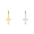 Gothic cross pendant with lobster clasp in gold and silver stainless steel finish - Cross Style 6