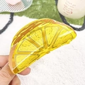 Cute translucent yellow lemon slice fruit hair claw clip in a fresh acrylic finish - Lemon