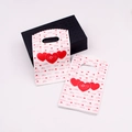 9x15cm mini plastic gift bags with red heart patterns and LOVE print for jewelry - No. 91 (Love Heart)