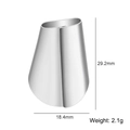 Stainless steel piping tip with size 29.2mm x 18.4mm for DIY cake decorating - Style 47