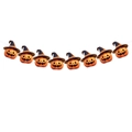 Striscione di Halloween con zucche arancioni che indossano cappelli da stregone neri - Banner con Zucche Halloween