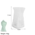 3D-Engel-Silikonform für Kerzen und Seifen, weißes und halbtransparentes Design - Nr. 3 Stehender Engel