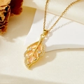 Gold Pink Zirconia Leaf Style (T010)